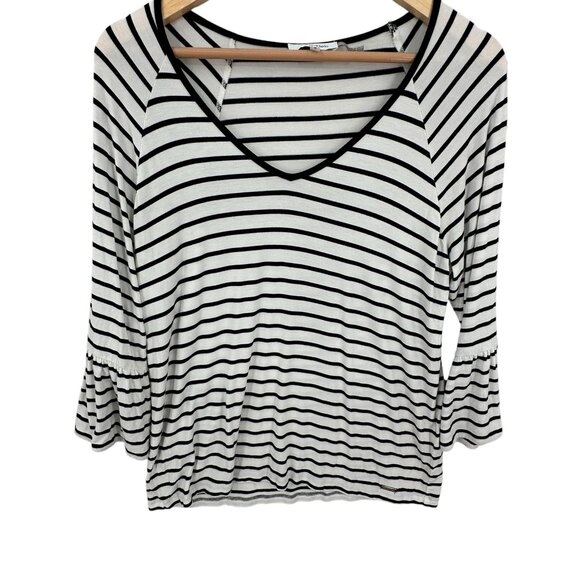 Calvin Klein‎ Shirt Top Blouse Size M Striped Corpcore Classiccore Preppy Retro - Picture 10 of 13